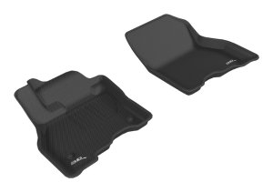 Nissan Leaf Floor Mats - Front - 3D MAXpider - Kagu - Black - `13-`19